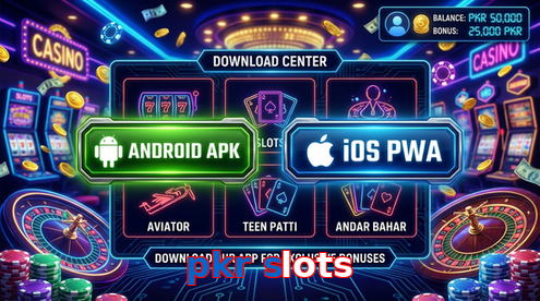 Main screen of Pkr Slots download page for PK players